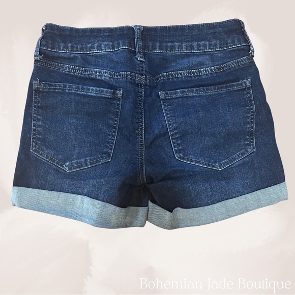 SO Midi Rise Denim Cuffed Shorts - Picture 4 of 6